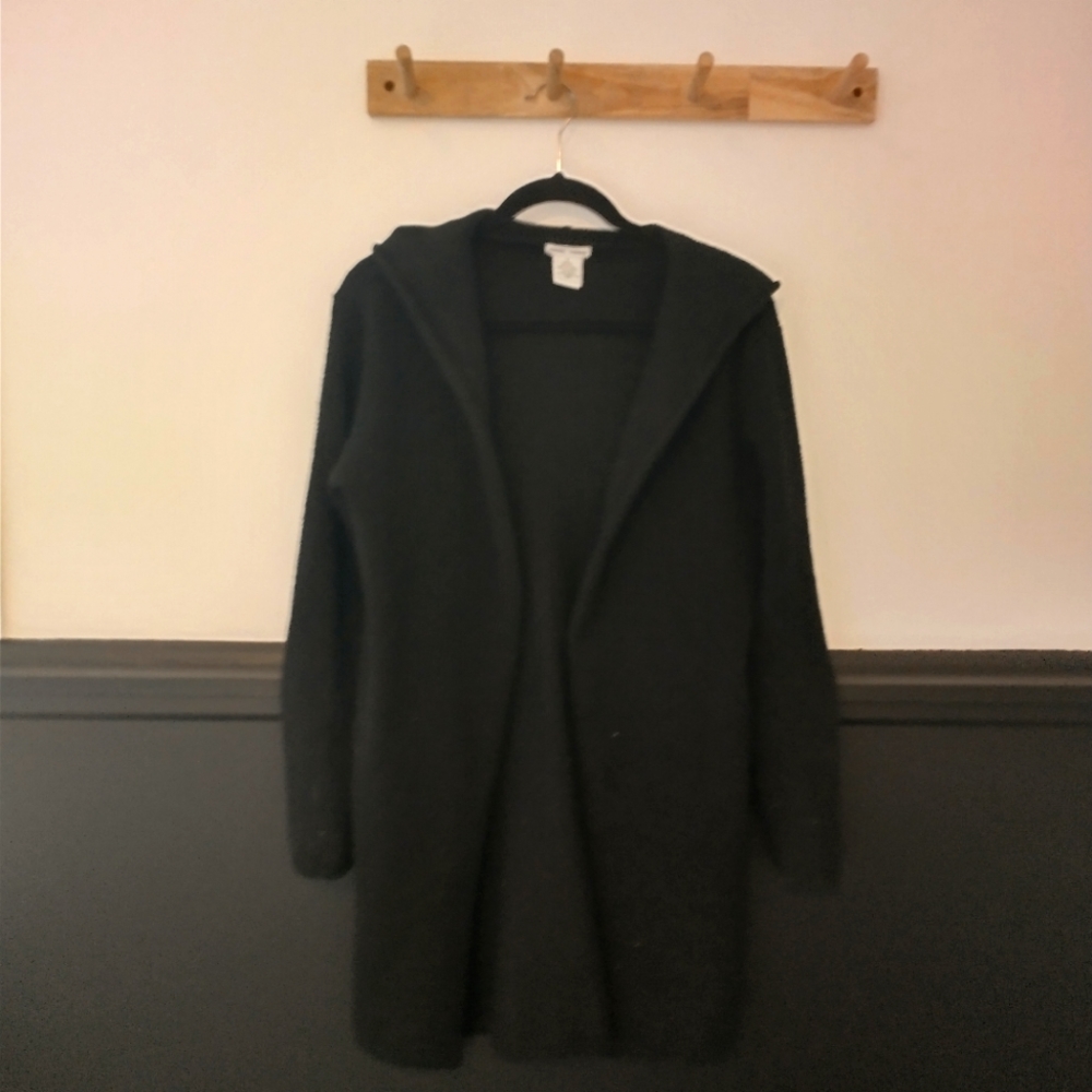 black knit long cardigan • sweet romeo